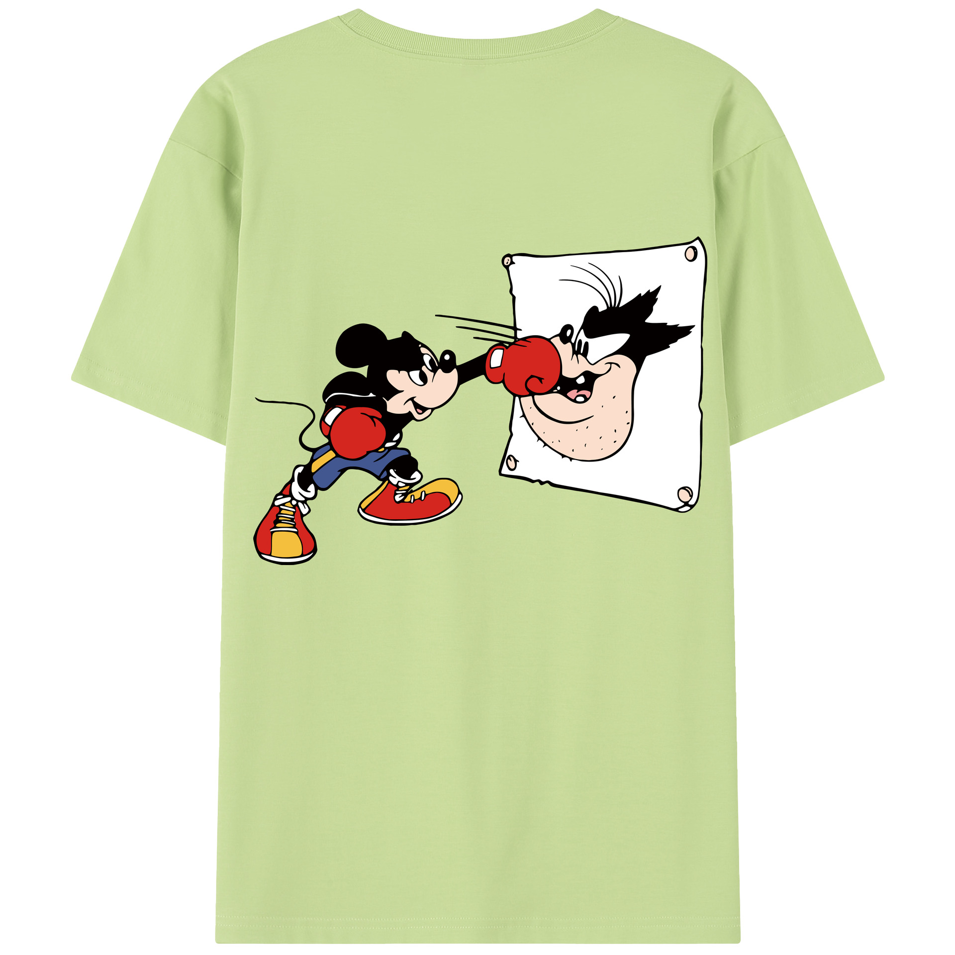 （画像用） ミッキーマウス Mickey Mouse 綿100％半袖Tシャツ（背面プリント）